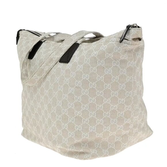 GUCCI Logo GG Pattern Museo Hand Tote Bag Canvas Leather Beige Italy 65EE039 - Picture 13 of 16